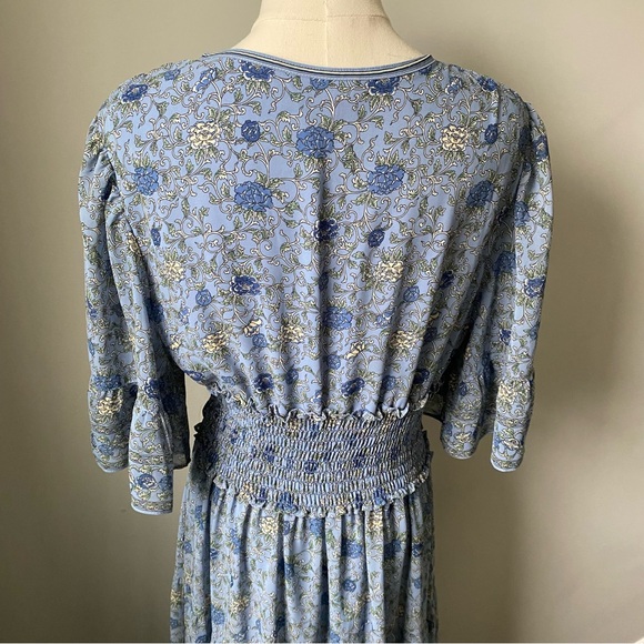 Max Studio blue flowy floral midi dress - Picture 8 of 11